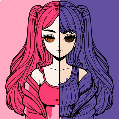 realistic girl split