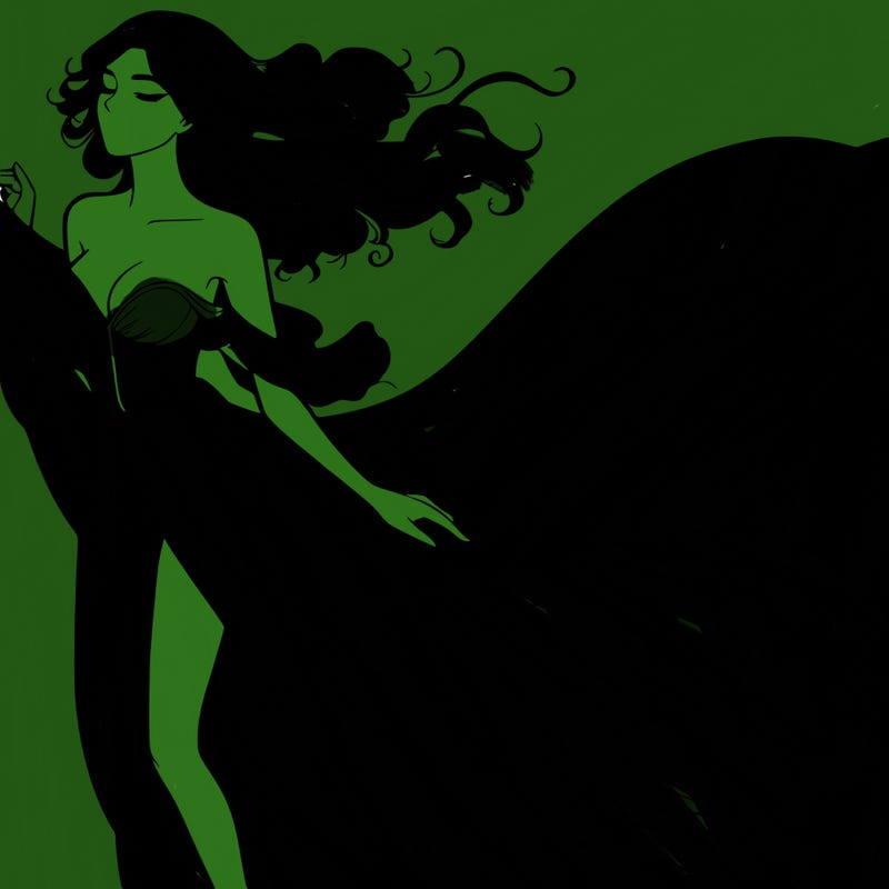 realistic woman in dress flowing the the wind