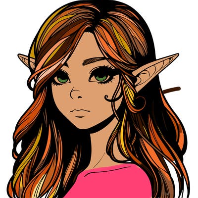 elf girl realistic dark fantasy