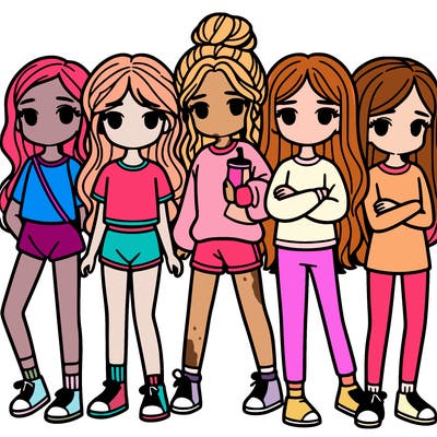 a group of girl's