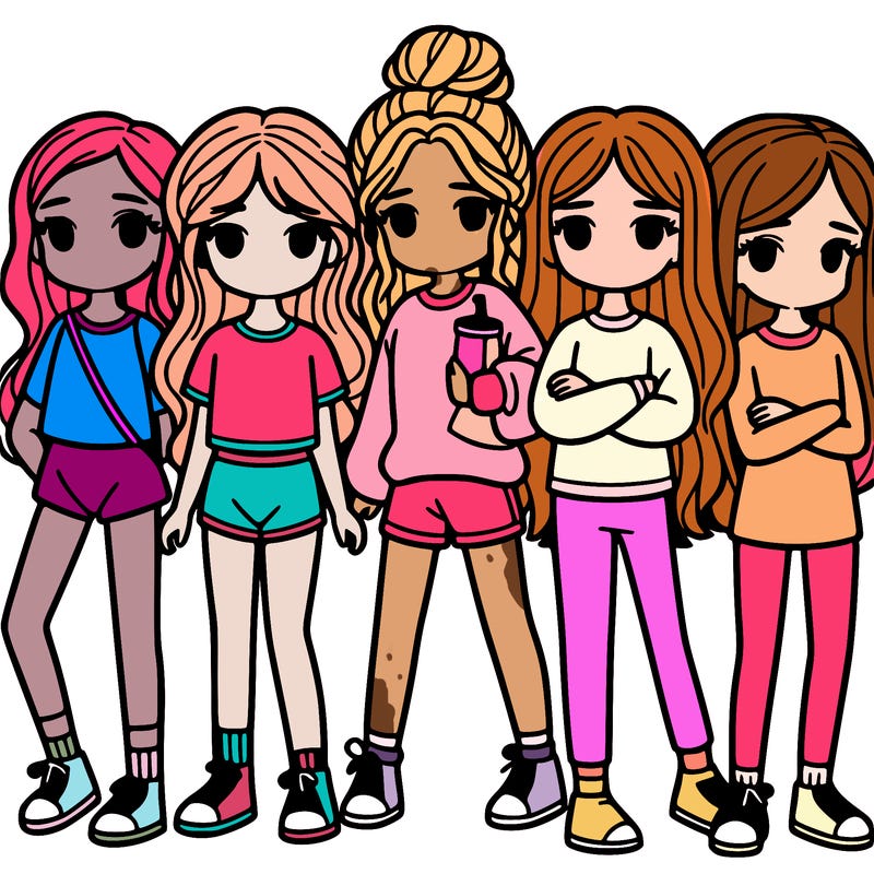 a group of girl's