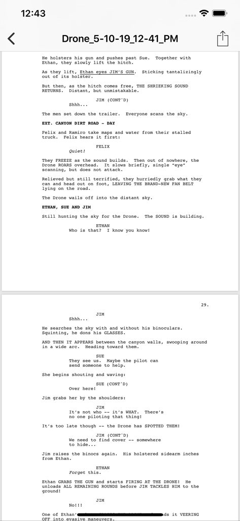 Slugline: Simply Screenwriting - Professional screenplay formatting in the Slugline mobile app