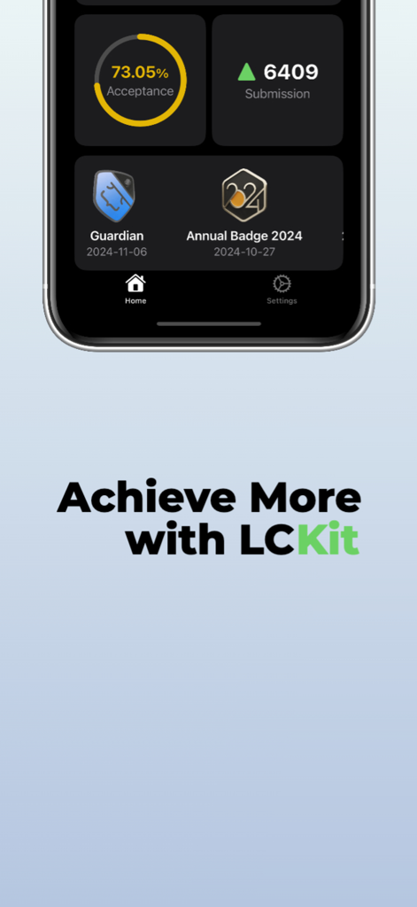 Analytics for LeetCode - LeetCodeのための分析アプリのダッシュボード。合格率と達成バッジを表示しています。