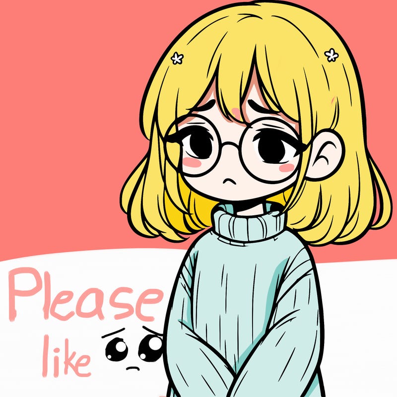 sad girl with glasses in a sweater