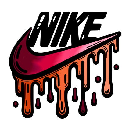 dripping nike logo
