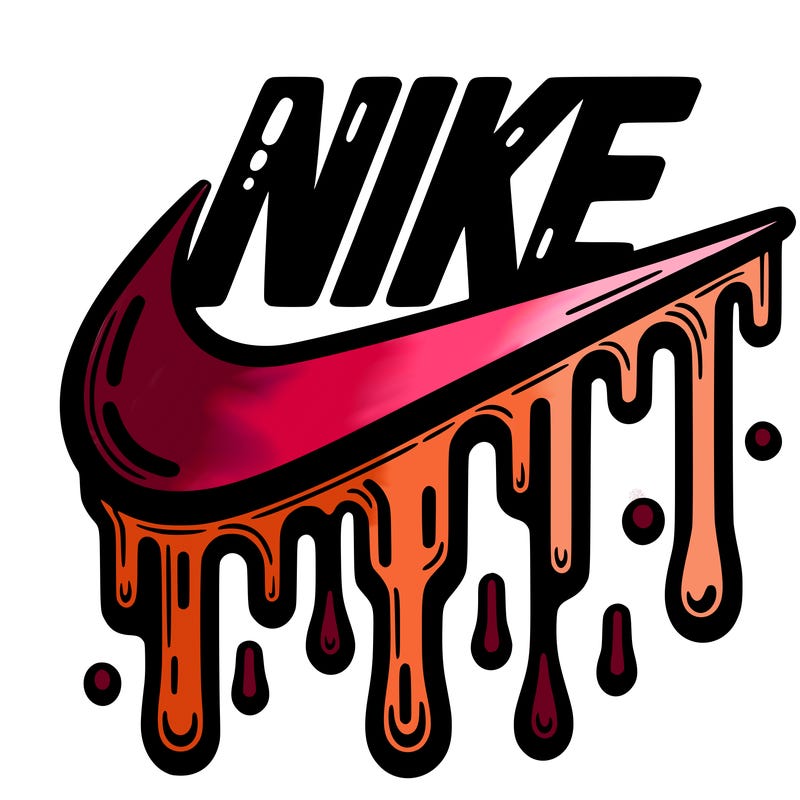 dripping nike logo