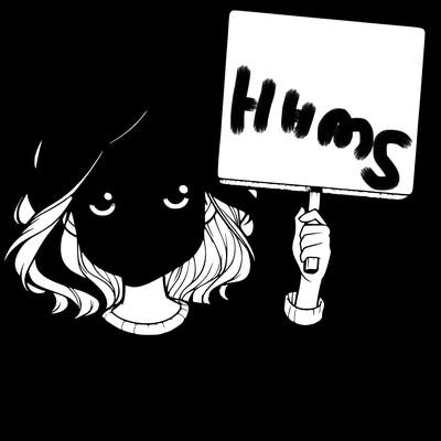 realistic girl holding up a sign