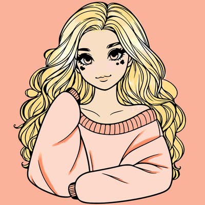 a beautiful girl in a big sweatshirt