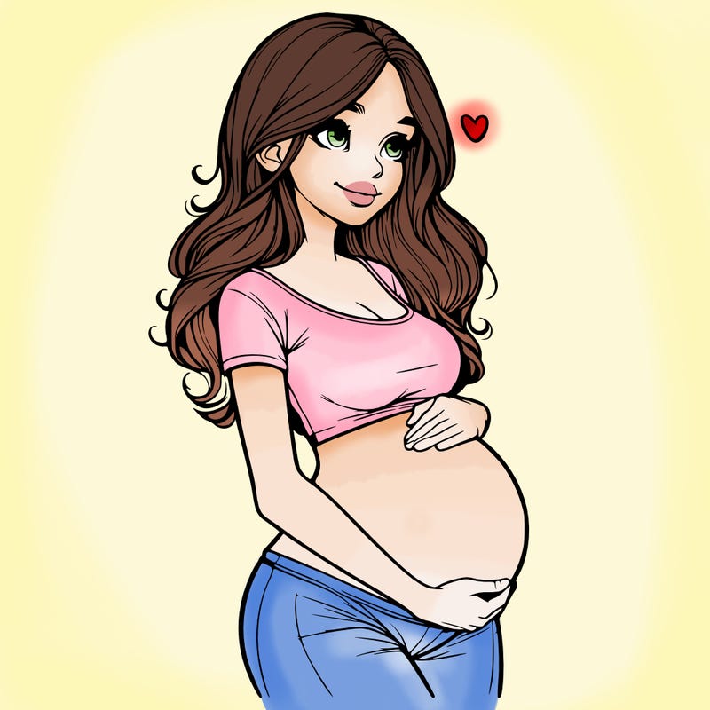 realistic pregnant girl