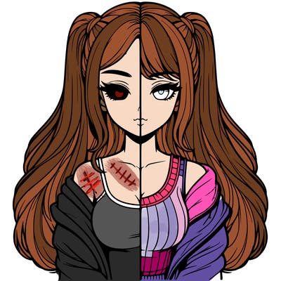 realistic girl split