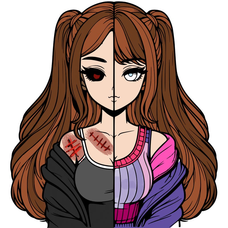 realistic girl split