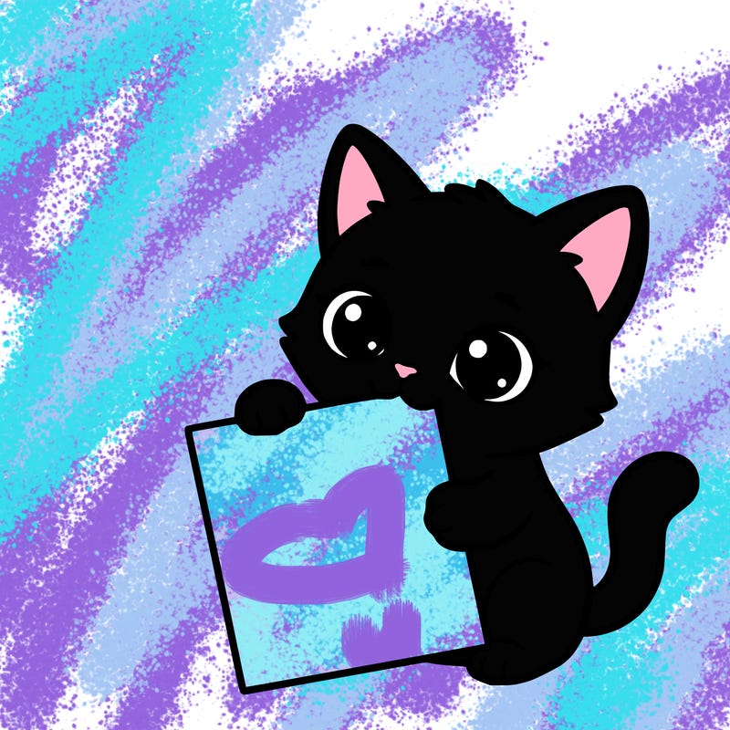 a small cat with a blank sheet of paper in its hand. the cat is sooooooo cute!