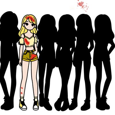 a group of girls wearing crop tops and shorts