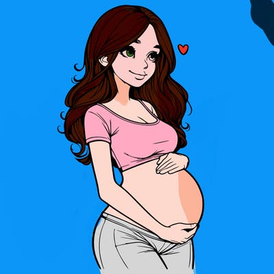 realistic pregnant girl