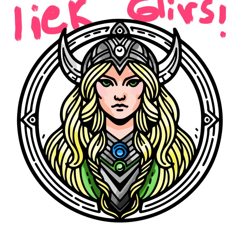 realistic valhalla goddess  symbol