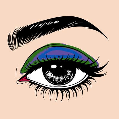 eye closed realistic