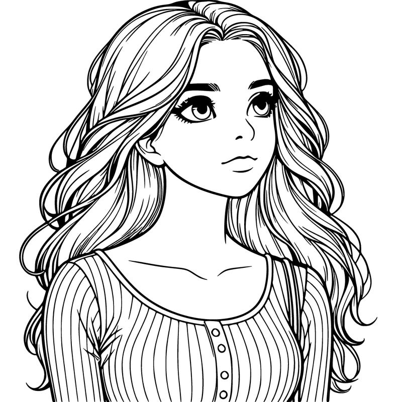 beautiful realistic, teenage girl
