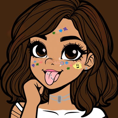 realistic girl sticking tongue out