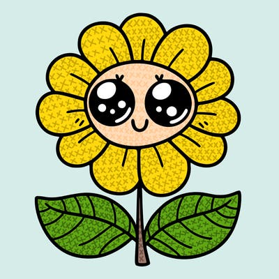flower with eyes