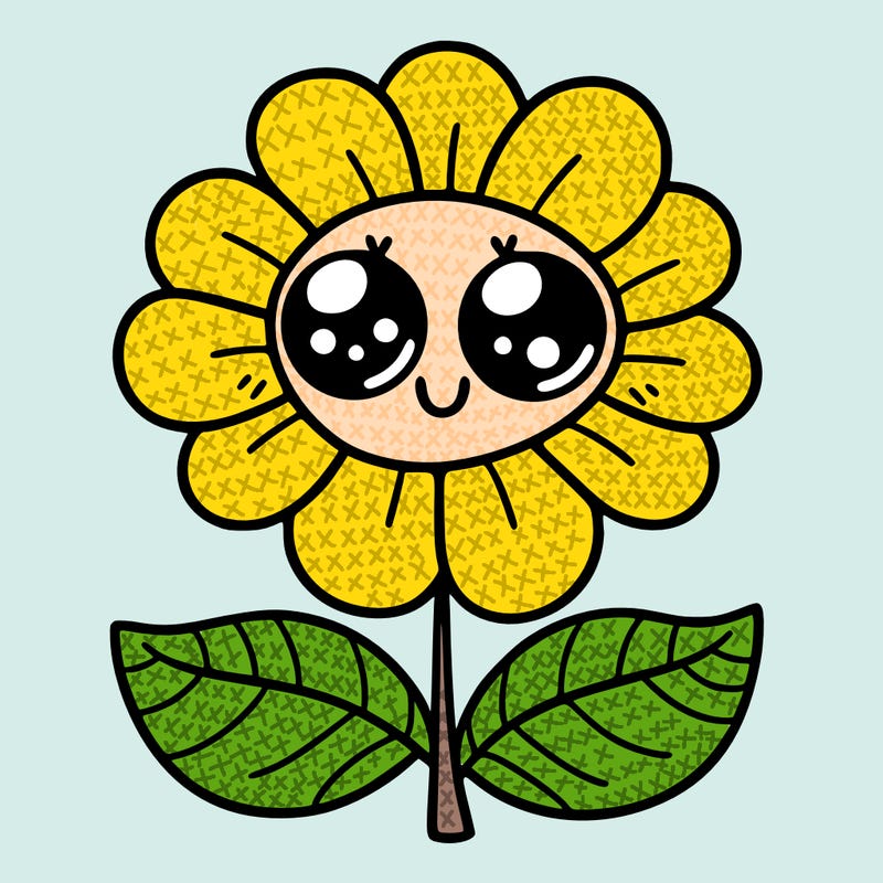 flower with eyes