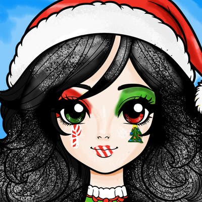 realistic christmas girl