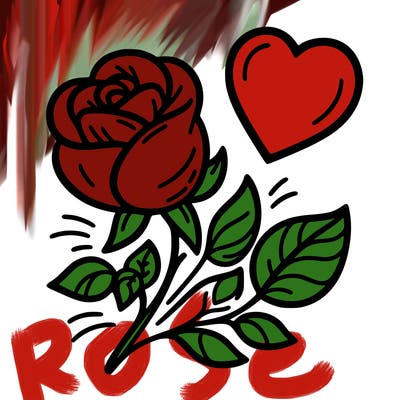 rose and heart
