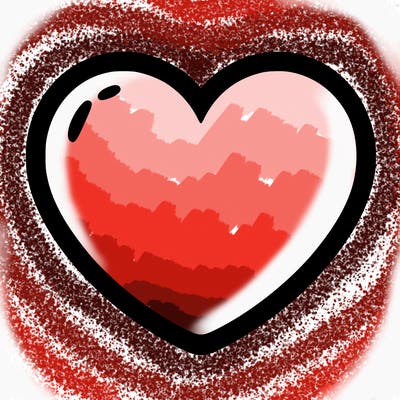 a blank heart