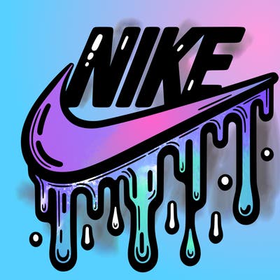 dripping nike logo