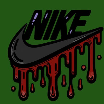 dripping nike logo