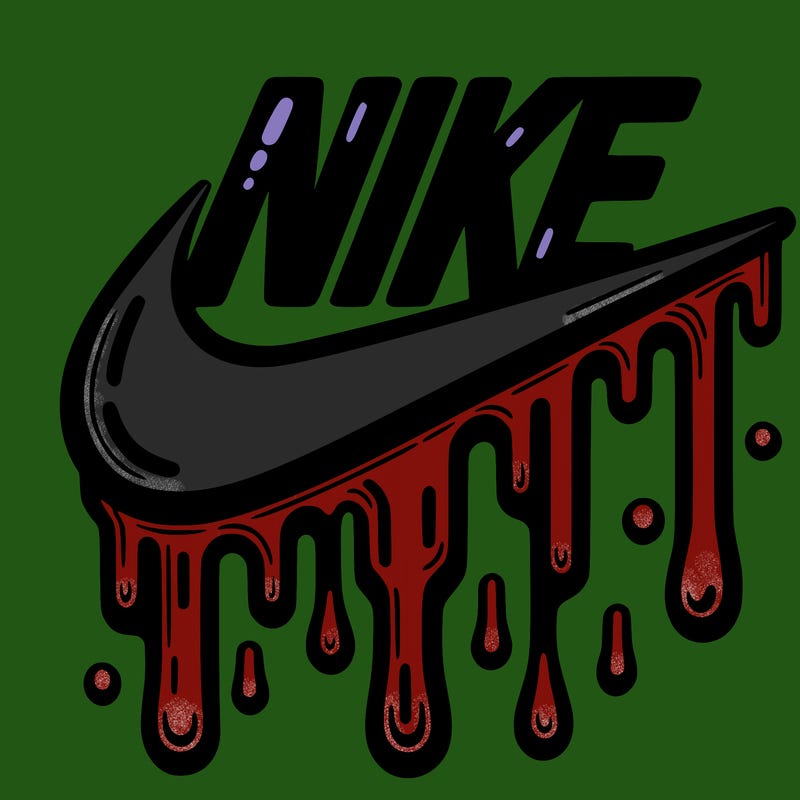 dripping nike logo