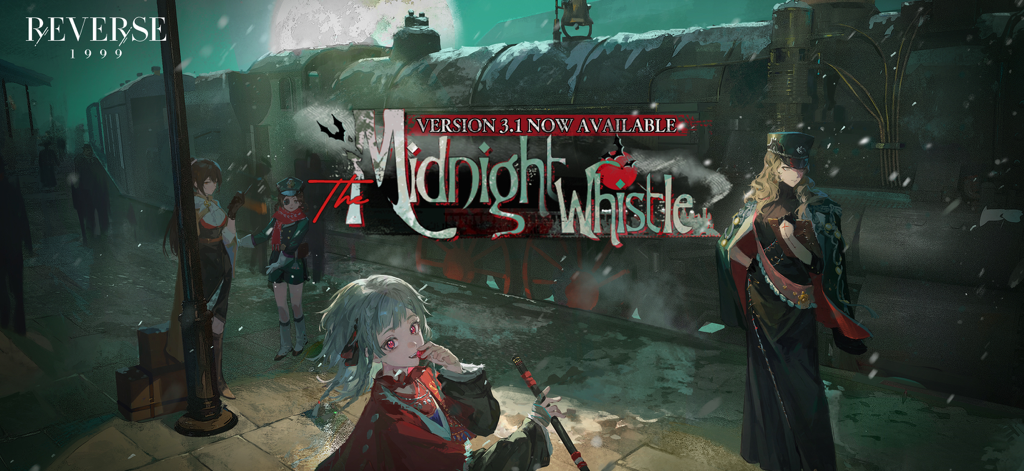 Reverse 1999 characters at a vintage train station for The Midnight Whistle version 3.1 update