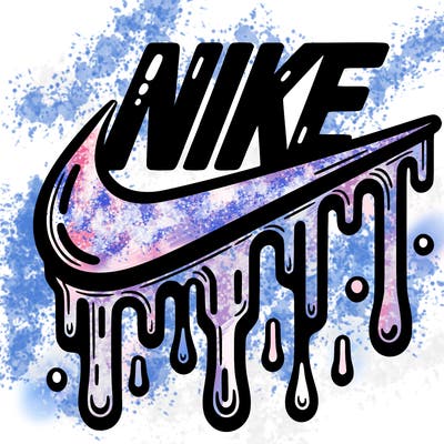 dripping nike logo