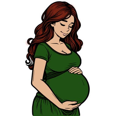 woman heavily pregnant realistic