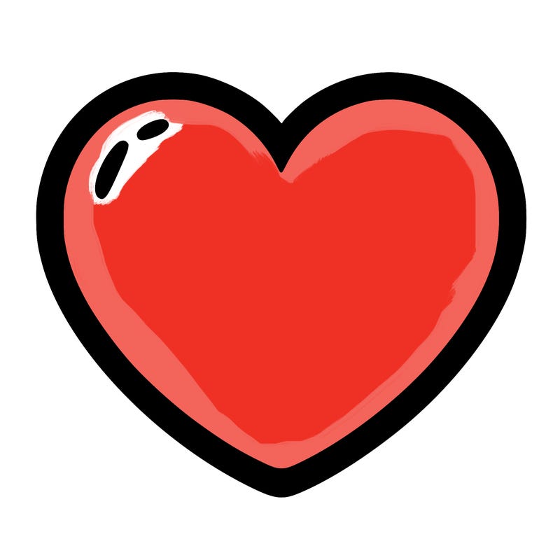 a blank heart