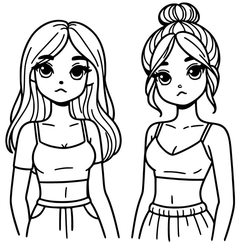 two girls with a crop top