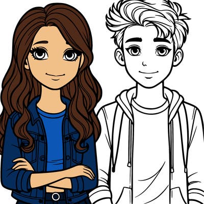 teenage girl and boy