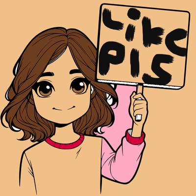 realistic girl holding up a sign