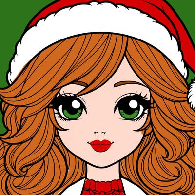 realistic christmas girl