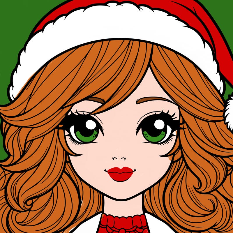 realistic christmas girl