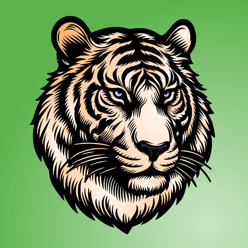 realistic tiger head