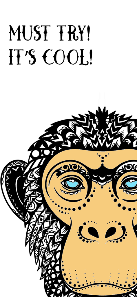 Detailed monkey mandala illustration for adult coloring and mindfulness