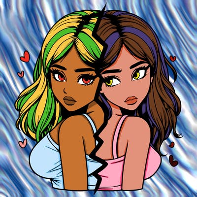 realistic girl split