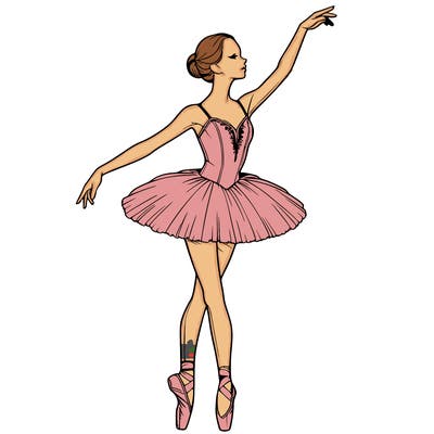 realistic ballerina