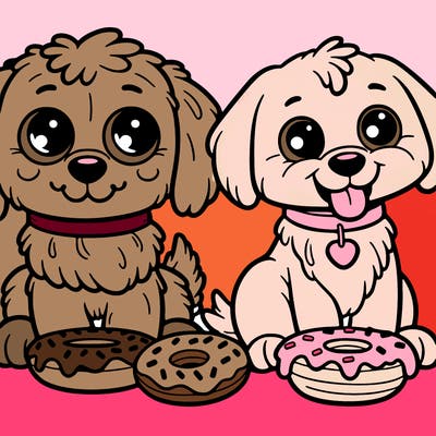 dogs with donuts