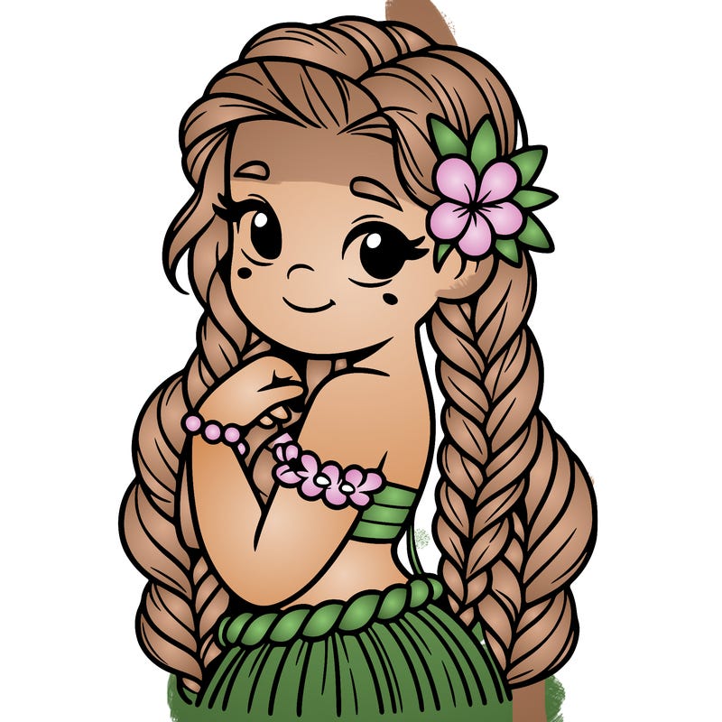 hawaiian girl with braids