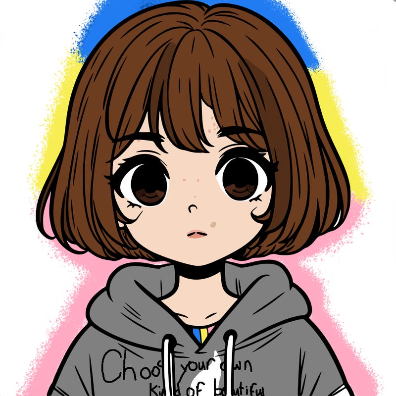 girl with short hair and hoodie