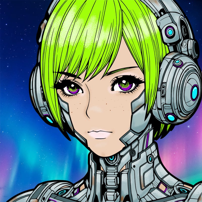 realistic futuristic manga woman