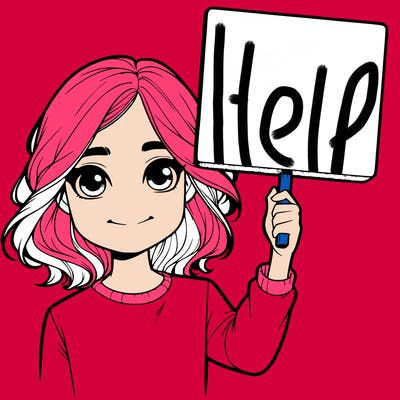 realistic girl holding up a sign