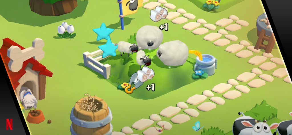 Country Friends - Sheep being sheared on a cartoon farm in Country Friends