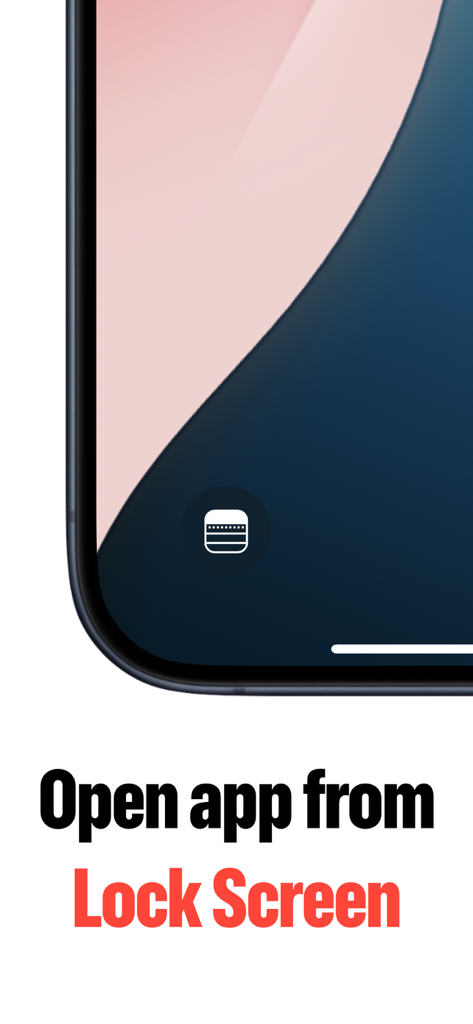 The Lock Notes app icon displayed as a shortcut on an iPhone lock screen for quick access to private notes.